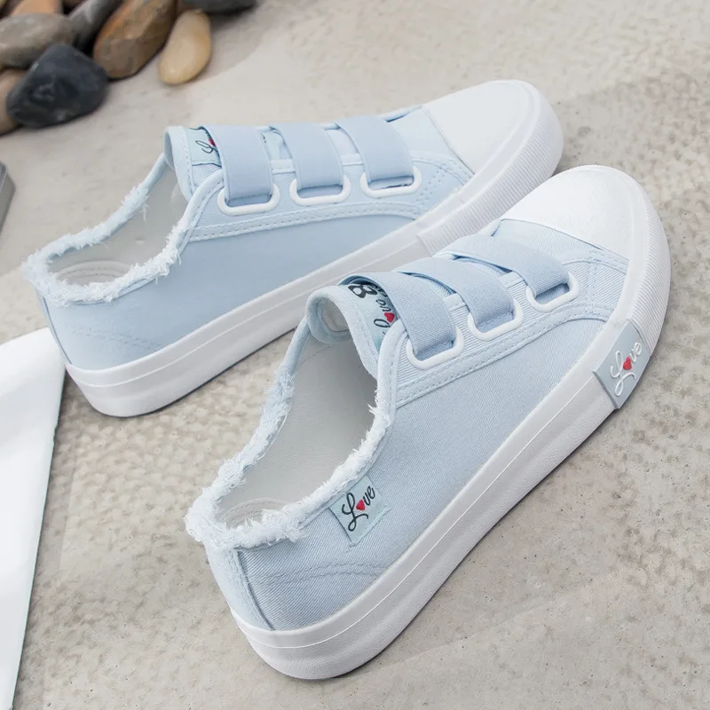 Sneakers Canvas shoes Women fashion Solid Flats Students shoes Girls Slip On sneakers Zapatillas mujer C288