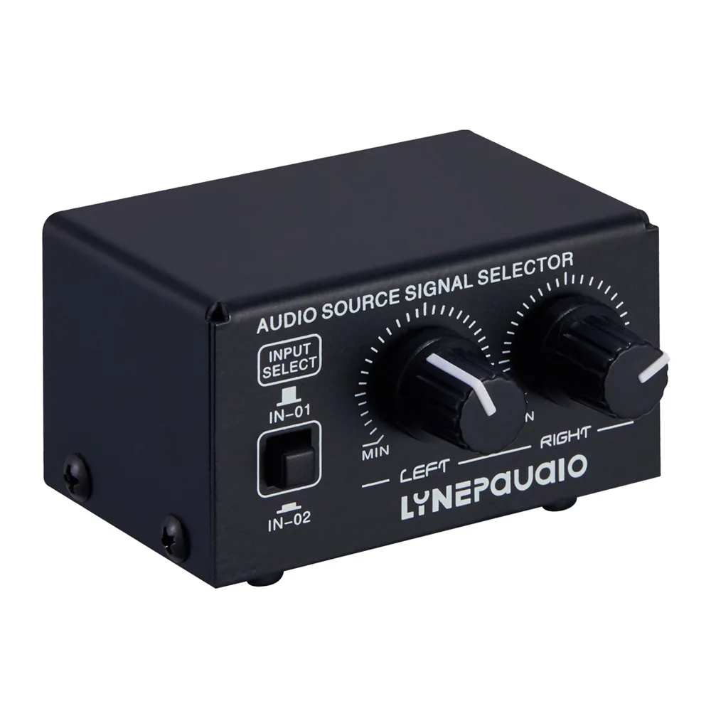 Commutateur Audio Bidirectionnel Stéréo 2 Entrées 1 Sortie Avec Volume Et Mute - Noir