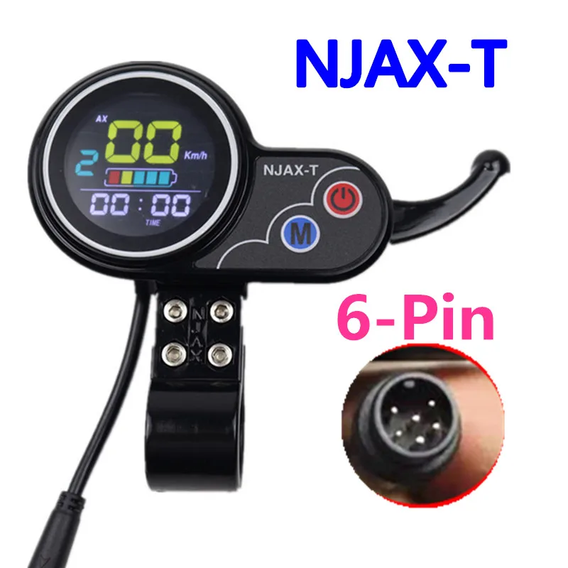 New NJAX Intelligent Brushless Controller and LCD Acceleration Instrument for Electric Scooter E-Bike 36V / 48V Universal