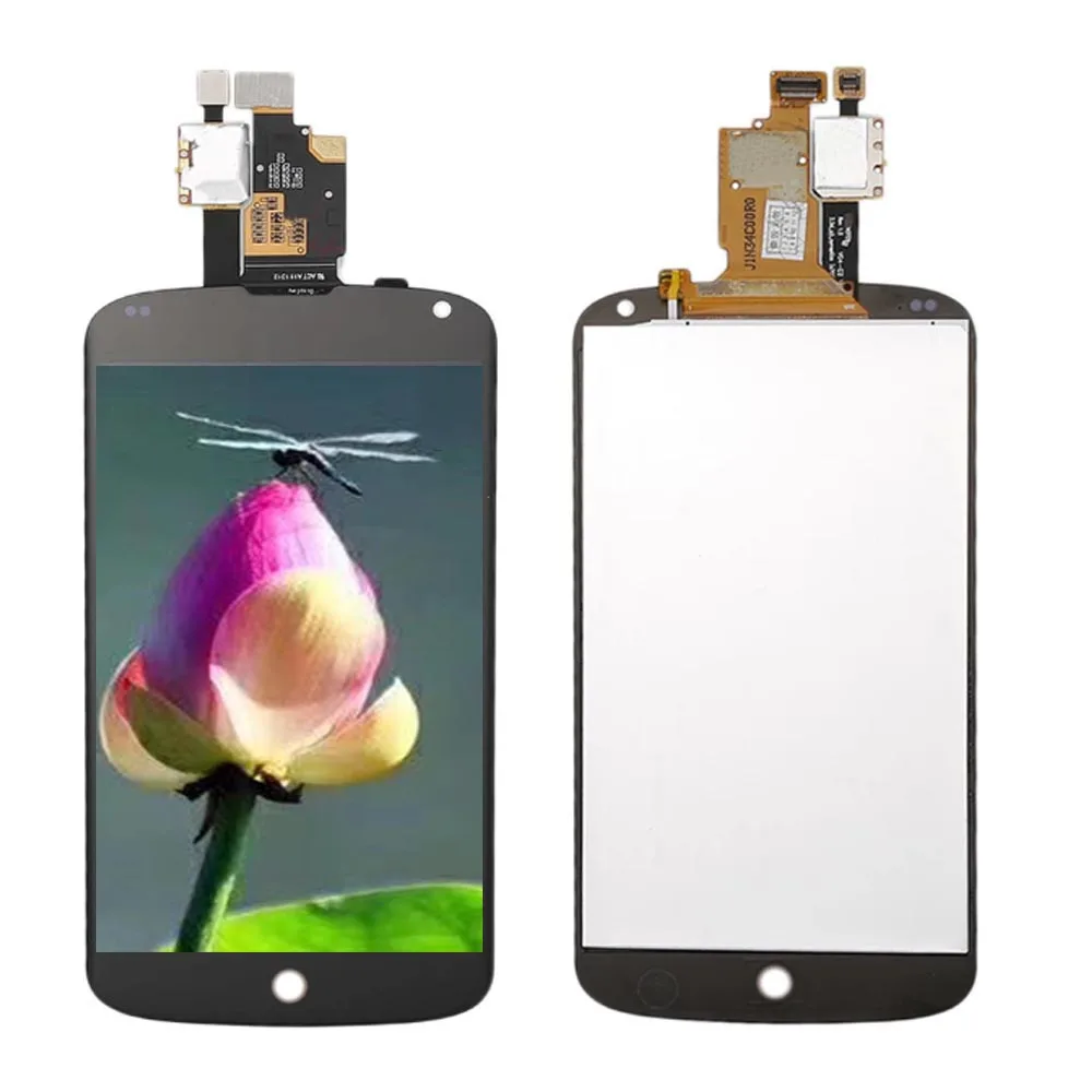With Frame For LG Google Nexus 4 E960 LCD Display Screen With Touch Digitizer Assembly Repair parts For LG E960 LCD
