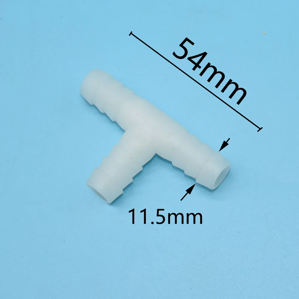 10mm Garden Hose Tee Barb Connector Y 3-Way Hose Water Splitter Animal Breeding Drinking Fountain Tee 10pcs