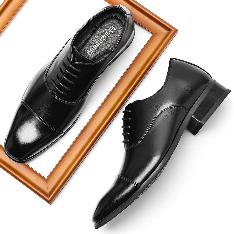 Alta qualidade clássico de negócios dos homens vestido sapatos moda elegante formal sapatos de casamento homens deslizamento em sapatos de