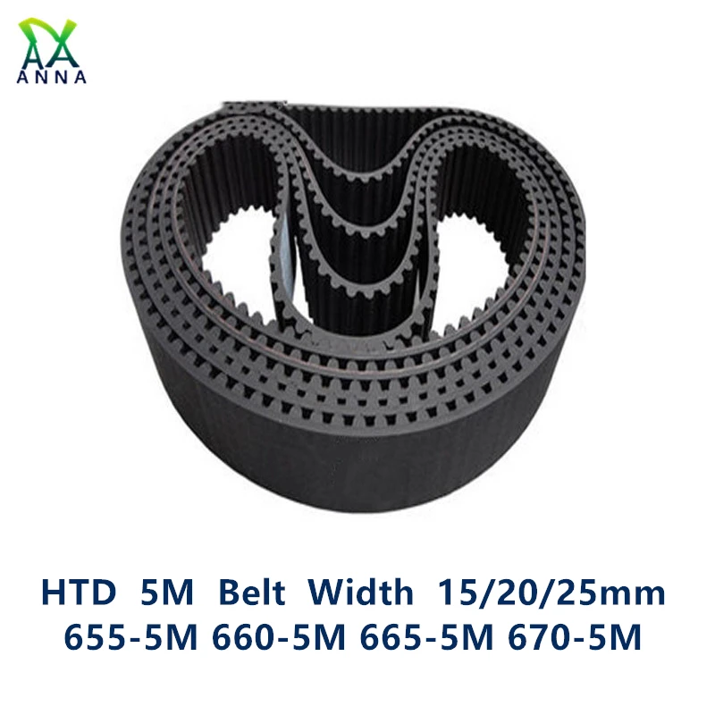 

HTD 5M Timing belt C=655/660/665/670 width 15/20/25mm Teeth 131 132 133 134 HTD5M synchronous Belt 655-5M 660-5M 665-5M 670-5M