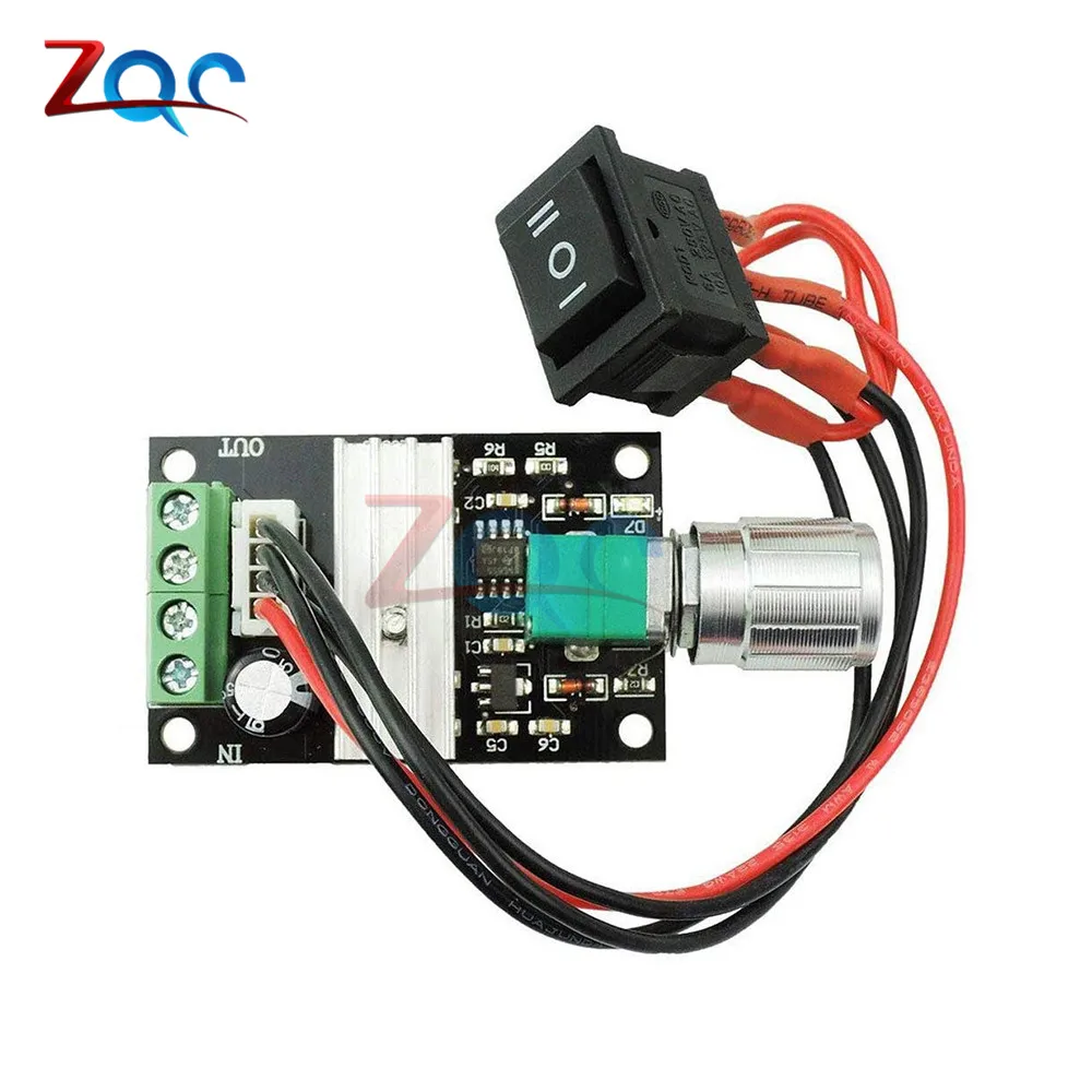 DC 6V 12V 24V 28V 3A 80W DC Motor Speed Controller PWM Speed Adjustable Reversible Switch 1203BB DC Motor Driver Reversing Board