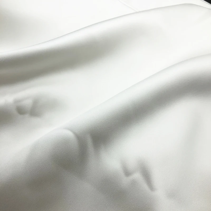 Real Silk 16 MM Off White Spandex  Satin Silk Dress Fabric Sewing Accessories  Stretch Fabrics for Sewing Clothes by The Meter