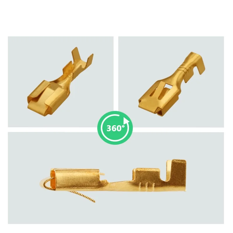 100-1000 PCS Car connector 6.3 plug thick connector socket copper female terminal DJ621-B6.3