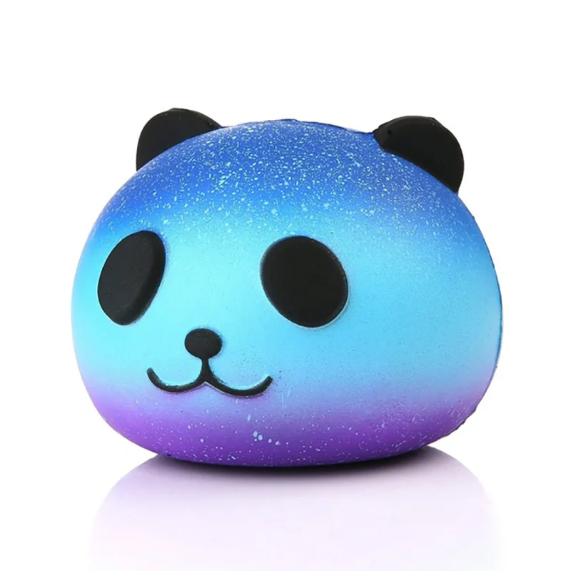 Galaxy Panda Head Slow Rising Simulation Unicorn Cat Squishy Toy Anti Stress Reliever Soft Squeeze Toy Funny Christmas Gift