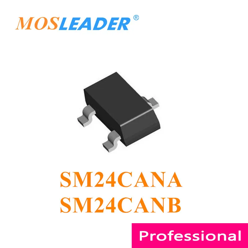 

Mosleader 1000PCS SOT23 SM24CANA SM24CANB SM24CANA-02HTG SM24CANB-02HTG SM24CANA-02 SM24CANB-02 Chinese high quality ESD