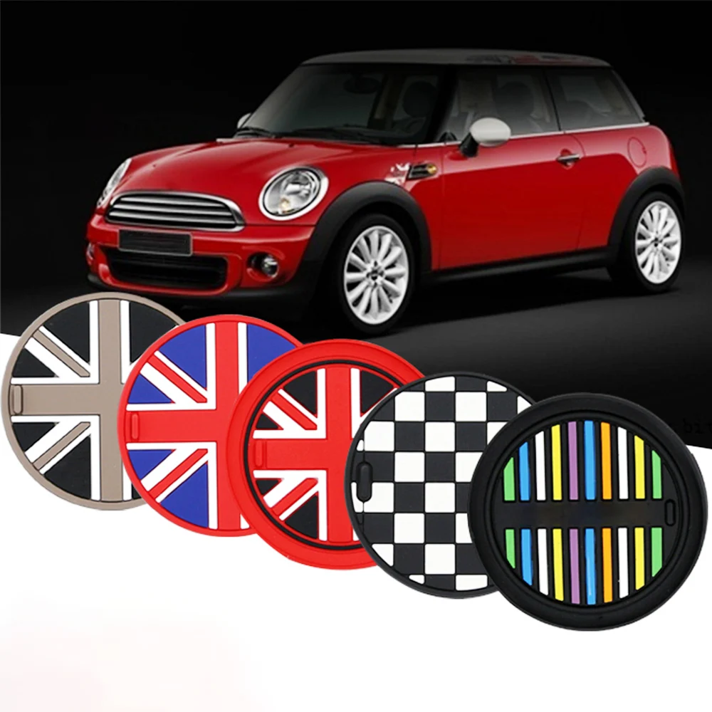 British Flag Auto Cup Holder Non-slip Mat For Mini R55 R56 R60 F55 F56 Car Interior Decoration Silicon Waterproof Pad Accessorie