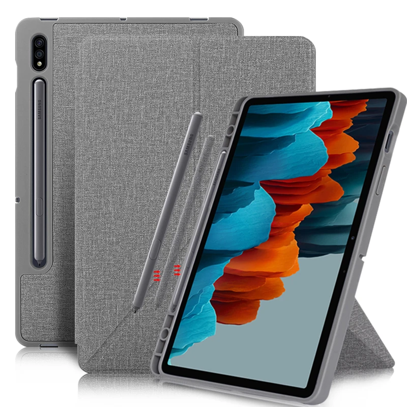 

Coque For Galaxy Tab S7 Plus SM-T970 T975 12.4''Tablet Case/case For samsung galaxy tab S7 11 SM-T870 SM-T875 With Pencil holder