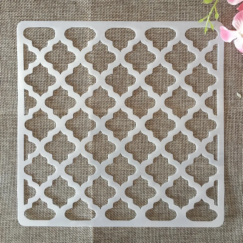 20*20cm koniczyna fala tekstura DIY nakładania warstw szablony malowanie księga gości kolorowanie tłoczenie Album dekoracyjny szablon