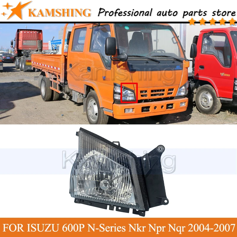 

Kamshing Front bumper head light lamp Assembly FOR ISUZU 600P N-Series Nkr Npr Nqr 2004-2007 head lamp light headlamp