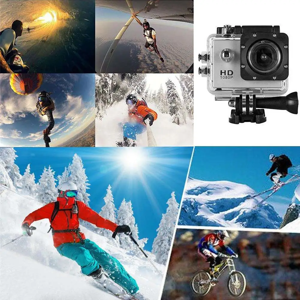 for Car Motorcycle Bicycle Full HD 1080P Waterproof Camera Swimming Diving Camcorder Sports Video Recorder Mini Portable Camera