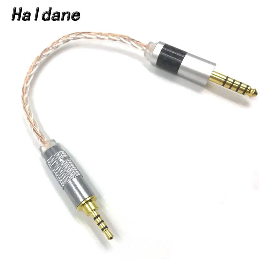 

Haldane 2.5mm TRRS Balance Male to 4.4mm Balance Male 8 Croes Single Crystal Cooper Silver Mixed Audio Male to Male Aux Cord