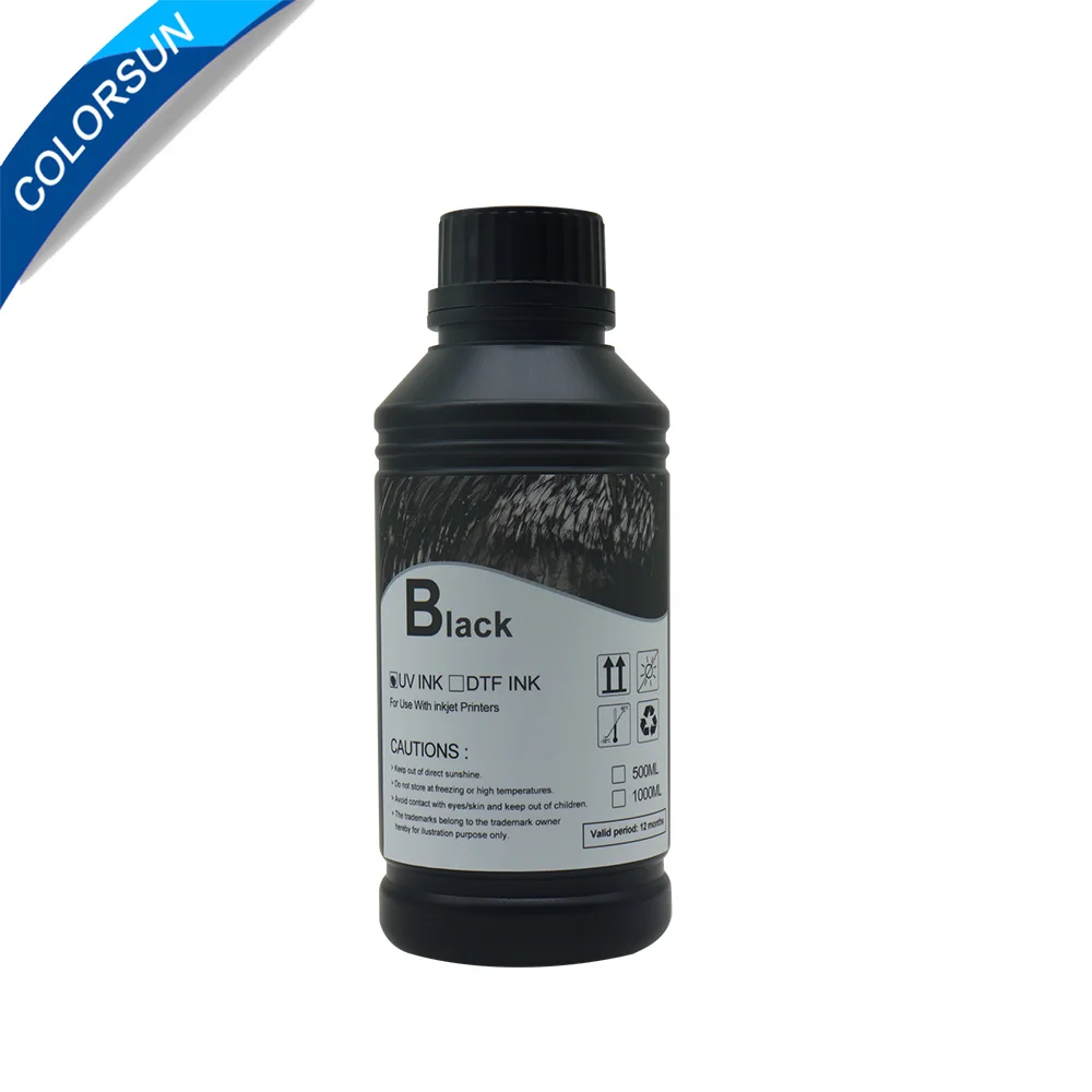 Imagem -05 - Colorsun-led Tinta uv para Epson R1390 L1800 L805 Dx3 Dx4 Dx6 Dx7 Dx5 Impressão Caixa do Telefone Metal Acrílico 5*500ml