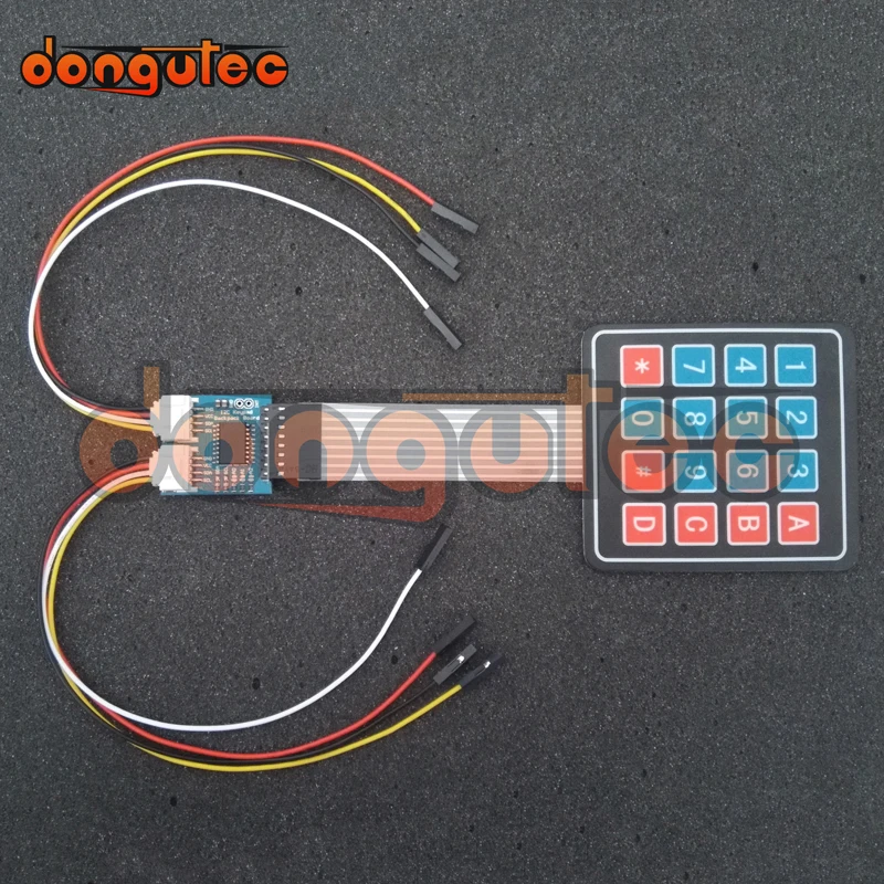 I2C Tastatur Rucksack Bord I2C tastatur Modul 4x4 Matrix Array 4 pin Weibliche Jumper Matrix tastatur