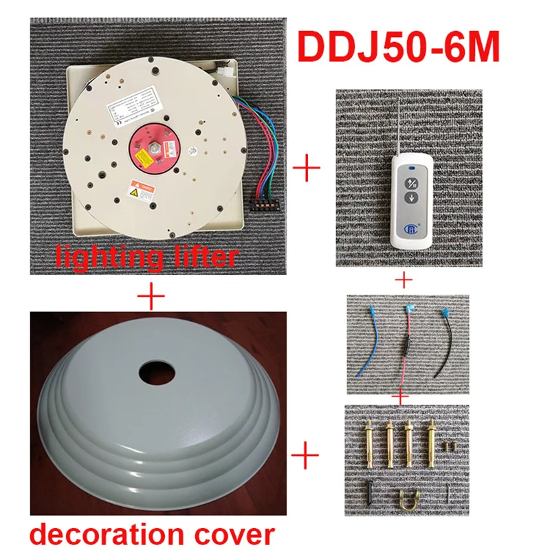 

50KGS 6MCrystal Lights Lifter and Cover Drop Lighting Lifter Chandelier Hoist Lamp Lifting System Electric winch Light Motor