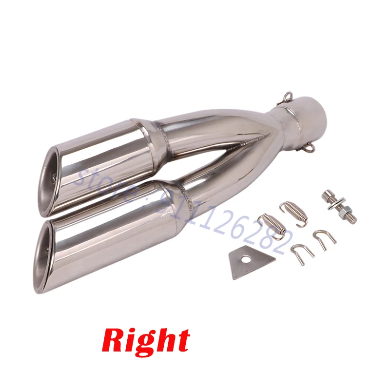 Universal Motorcycle Exhaust Pipe Escape Modified 2 Holes Left Right Muffler DB Killer For Z1000 cbr650 RC390 MT09 R15 GSX-R600