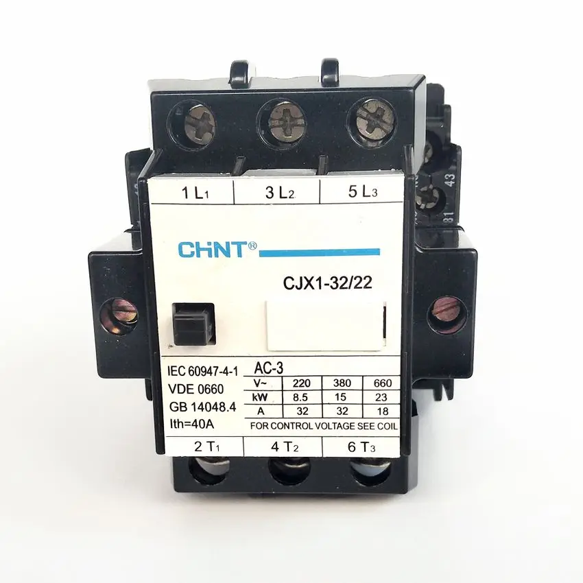 CHINT Contactor CJX1-32/22 2NO+2NC  32A  AC Contactor AC220v 380v 110v 24v 36v