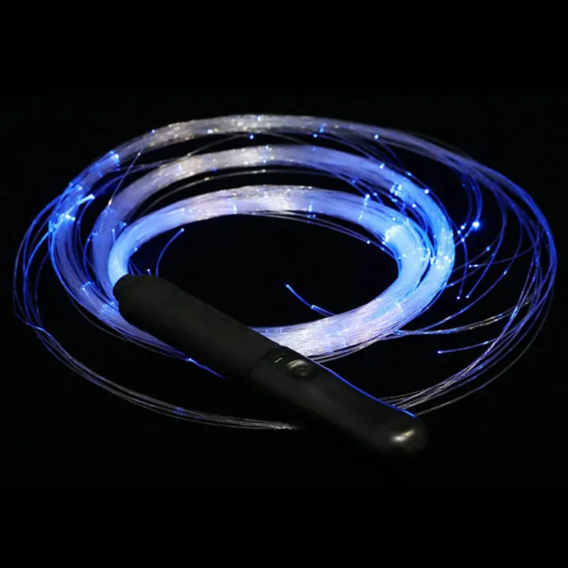 

Disco Dance Whip Party Led Fiber Optic Dancing Whips Rechargeable Glowing whip 7 Colors 4 Glow modes Sparkle flow toy 360° Swive