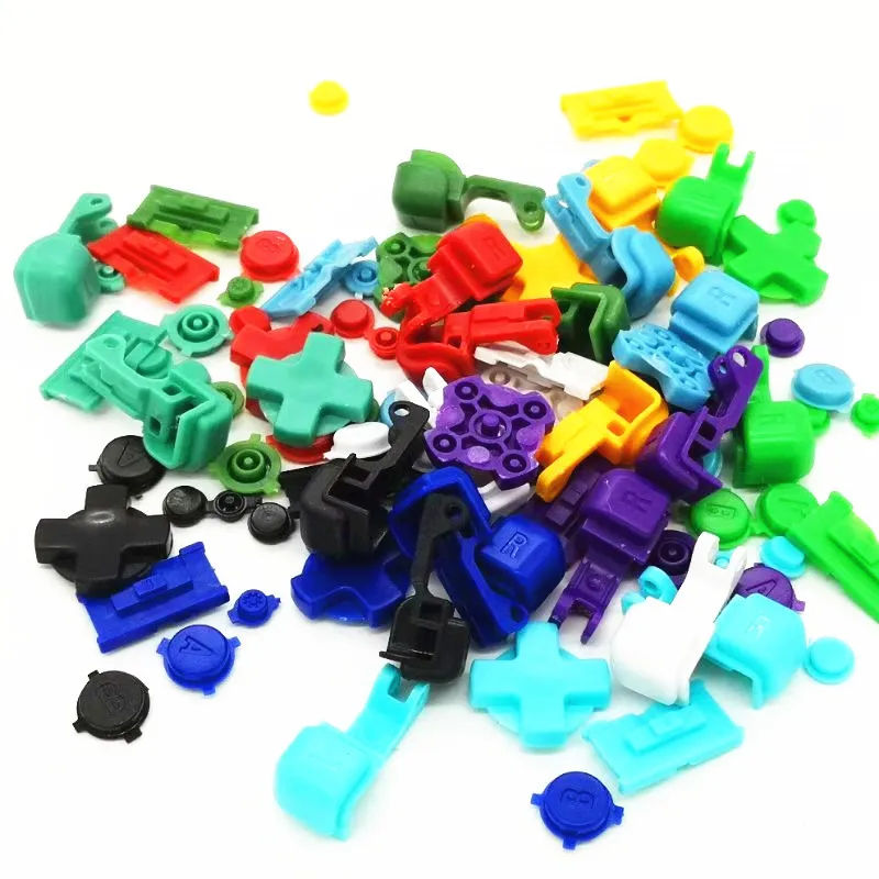 500 conjunto de teclas coloridas para gameboy advance sp gbasp botões conjunto completo r l a b d-pad