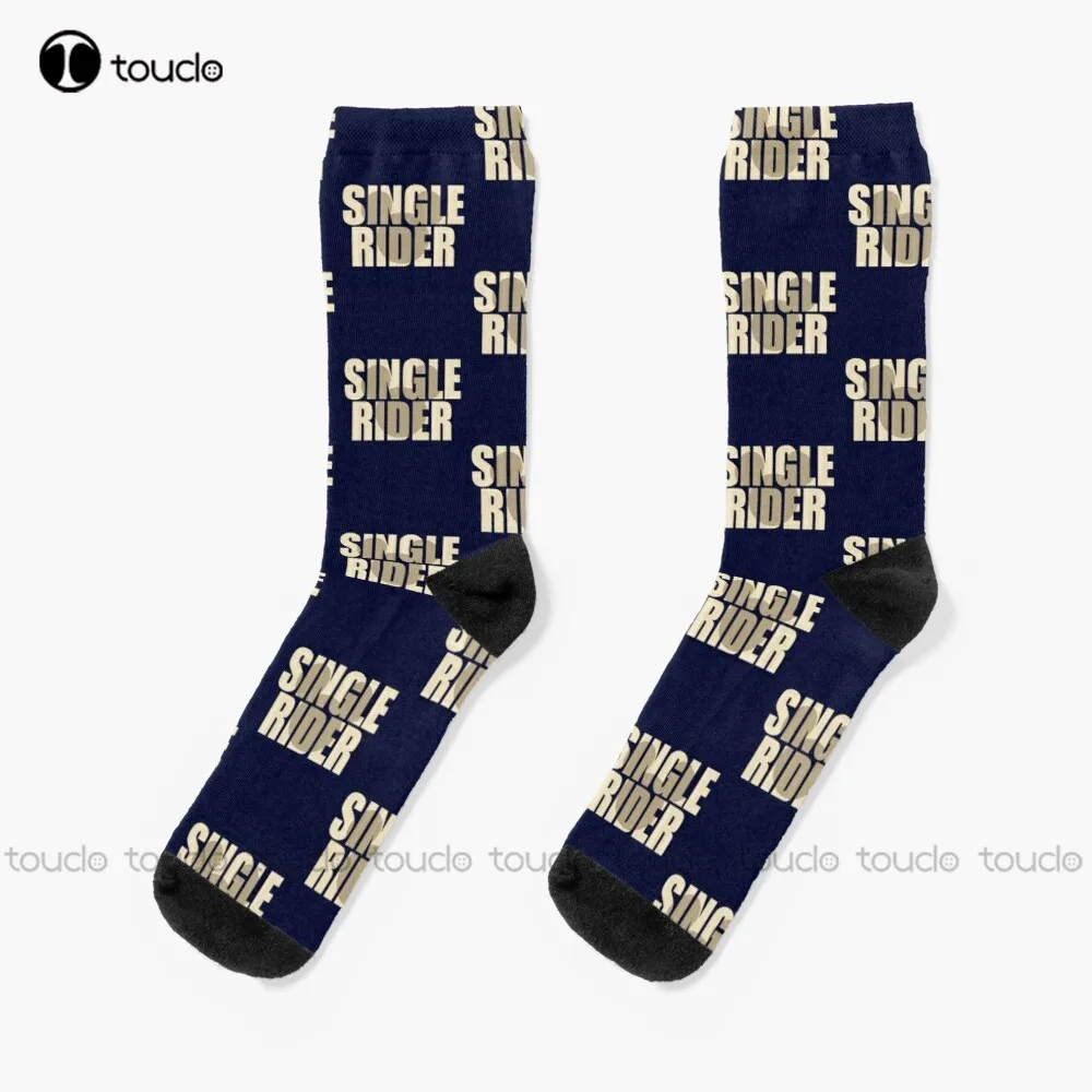 

Single Rider - Theme Park Queue - Theme Park Art Socks Black Socks Women Unisex Adult Teen Youth Socks Christmas Gift Custom