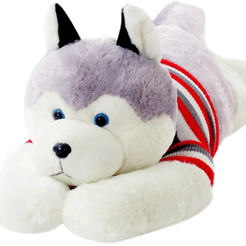 

Dorimytrader Largest Simulation Animal Husky Push Toy Cute Мягкий мягкий JUMBO Husky Dogs Doll Pillow Подарок для любимого подарка 300 см