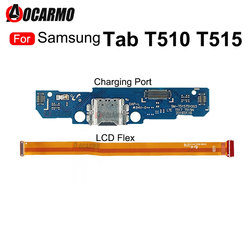 1Pcs For Samsung Galaxy Tab A 10.1 inch T515 T510 USB Charging Port Dock Charger Plug LCD Display Flex Cable Connect Repair Part