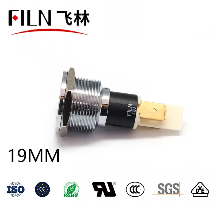 FILN Metall konvexen kopf 12mm solder pins anzeige lampe 12v 110v heißer verkauf rot blau grün signal lampe weiß signal lampe