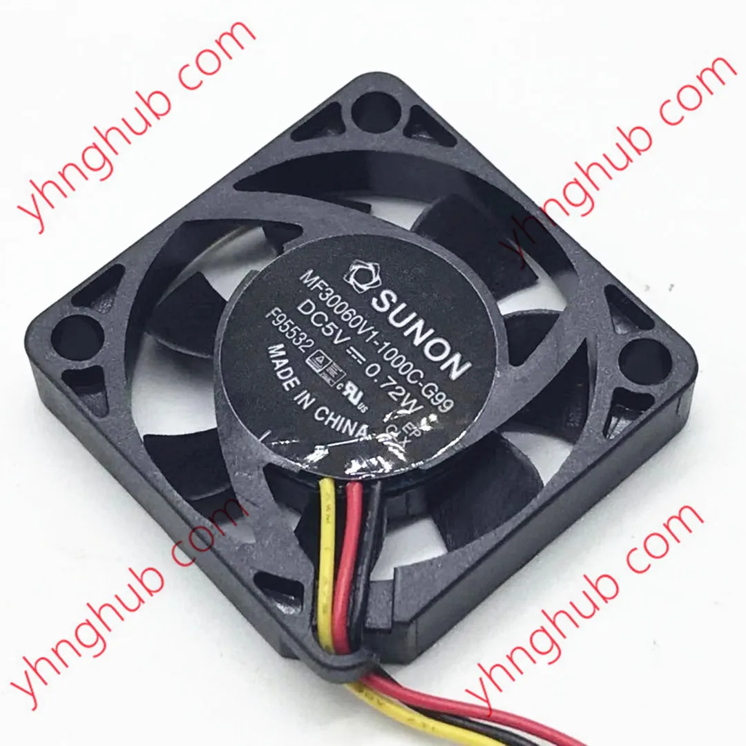 

SUNON MF30060V1-1000C-G99 DC 5V 0.72W 30x30x6mm 2-Wire Server Cooling Fan