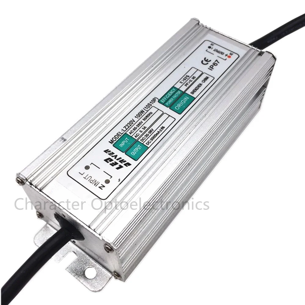 

5pcs 100W Floodlight LED Driver IP67 waterproof floodlight lighting transformer AC 90V-265V output DC30-36V 3000mA