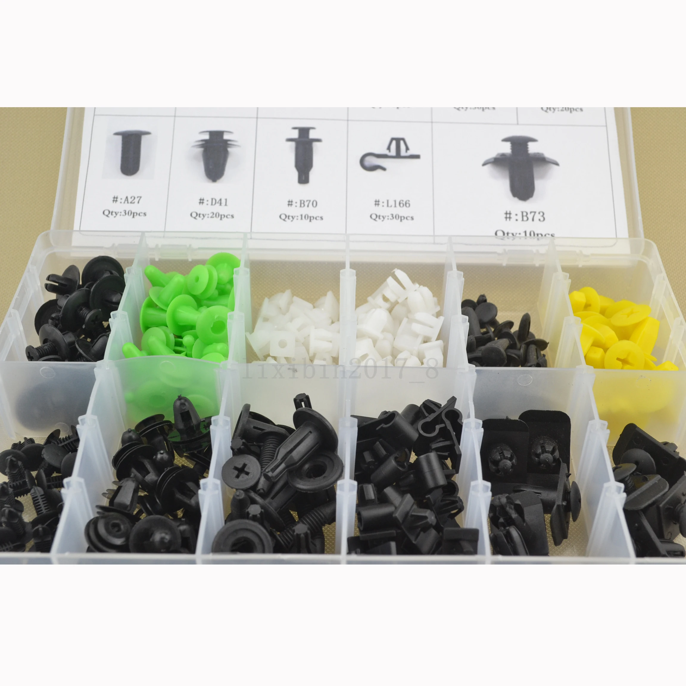 250pcs Auto Body Bumper Car Clips Door Fender Screws Assortment Clamp for Mazda