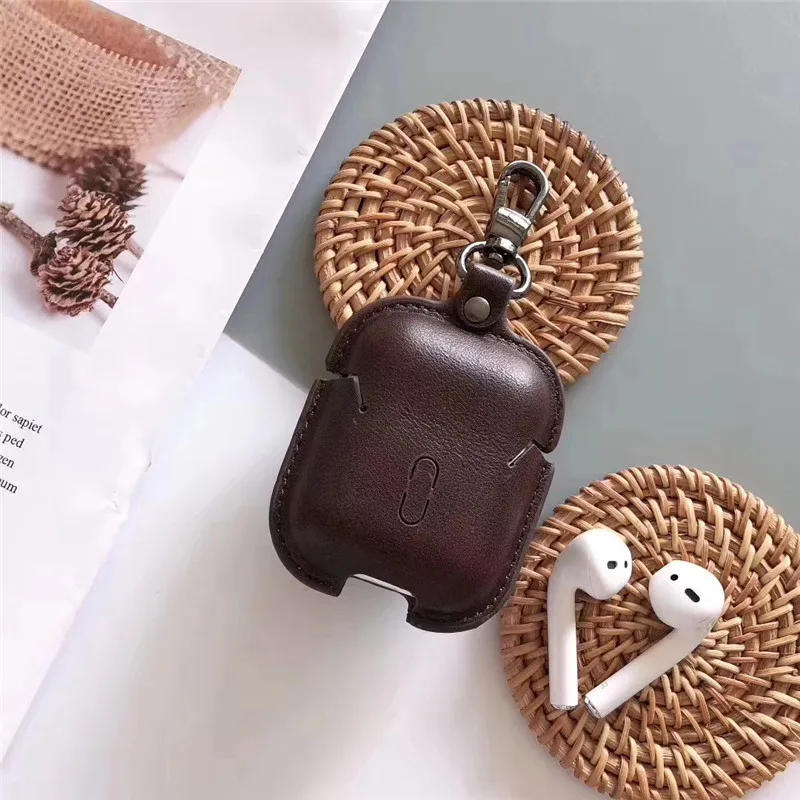 سماعة حالة ل أبل Airpods 1 2 حالة بلوتوث بو الجلود واقية غطاء ل Airpods 1 2 حالة fundas مربع واقية أكياس