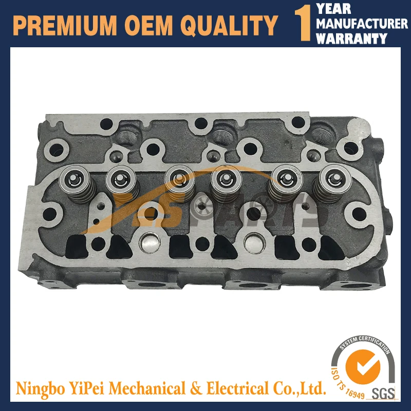 New Complete Cylinder Head With Valves for Kubota D1005 Engine