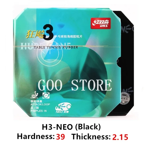 DHS Hurricane 3 neo tischtennis gummi original pips-in Hurrikan-3 neo DHS ping pong schwamm 3