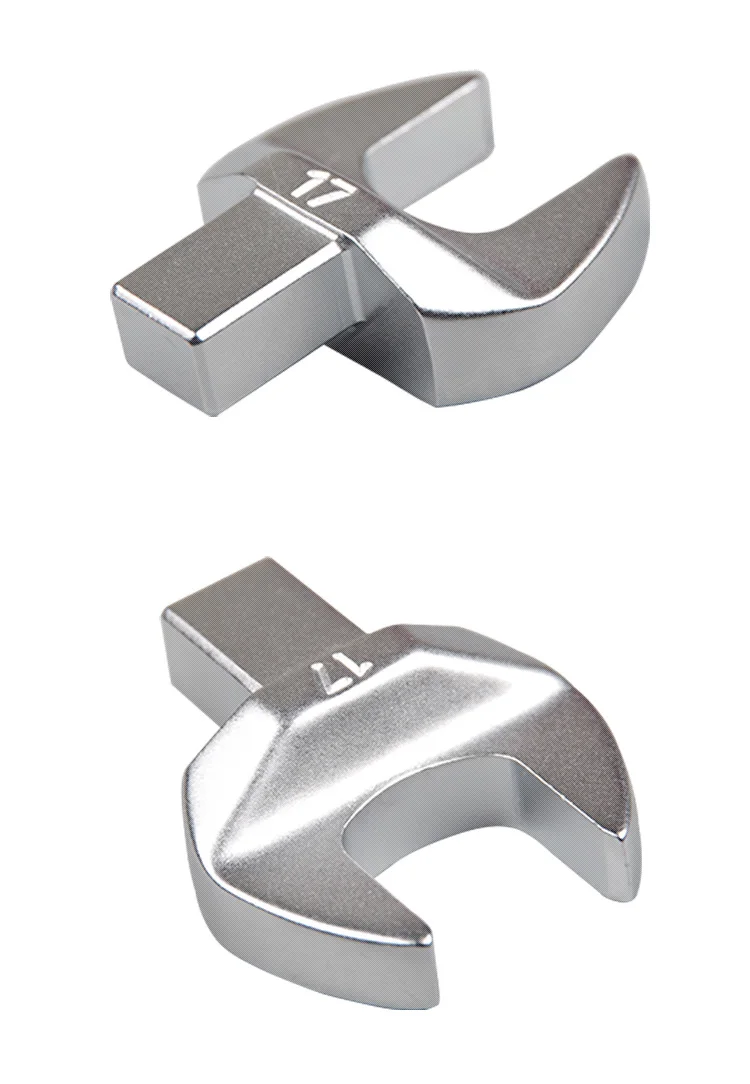 Fanyaa Square Drive 9x12 Open End Wrench Interchangeable Torque Head, Individual Crowfoot Wrench Full Polish 7-19mm
