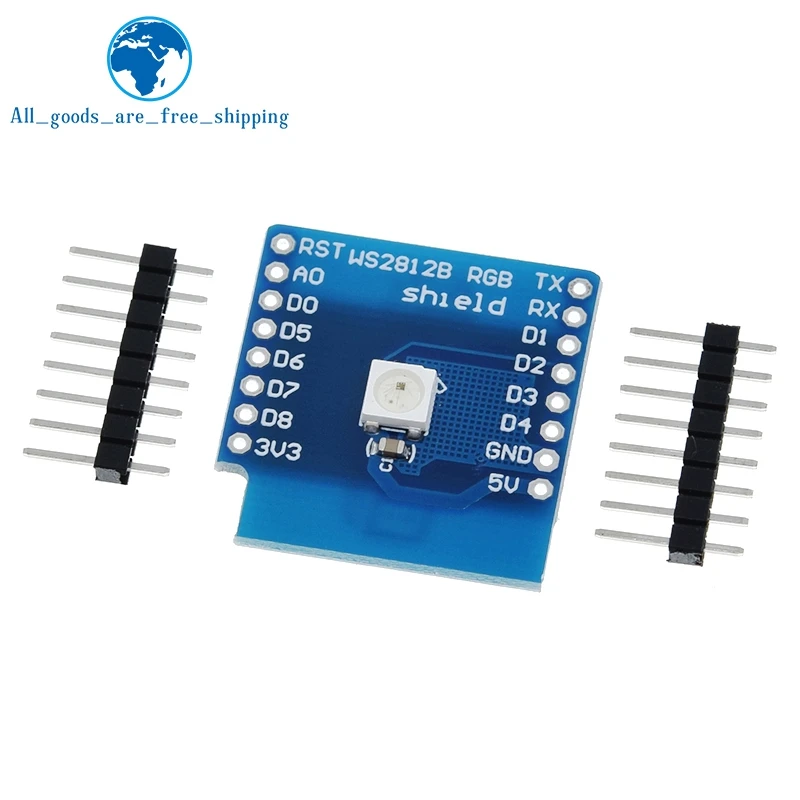 TZT   WS2812B RGB SHIELD for WeMos D1 mini