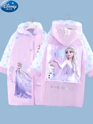 Disney children raincoat poncho school bag girl child student Frozen Elsa princess purple waterproof cute raincoat boy raincoat