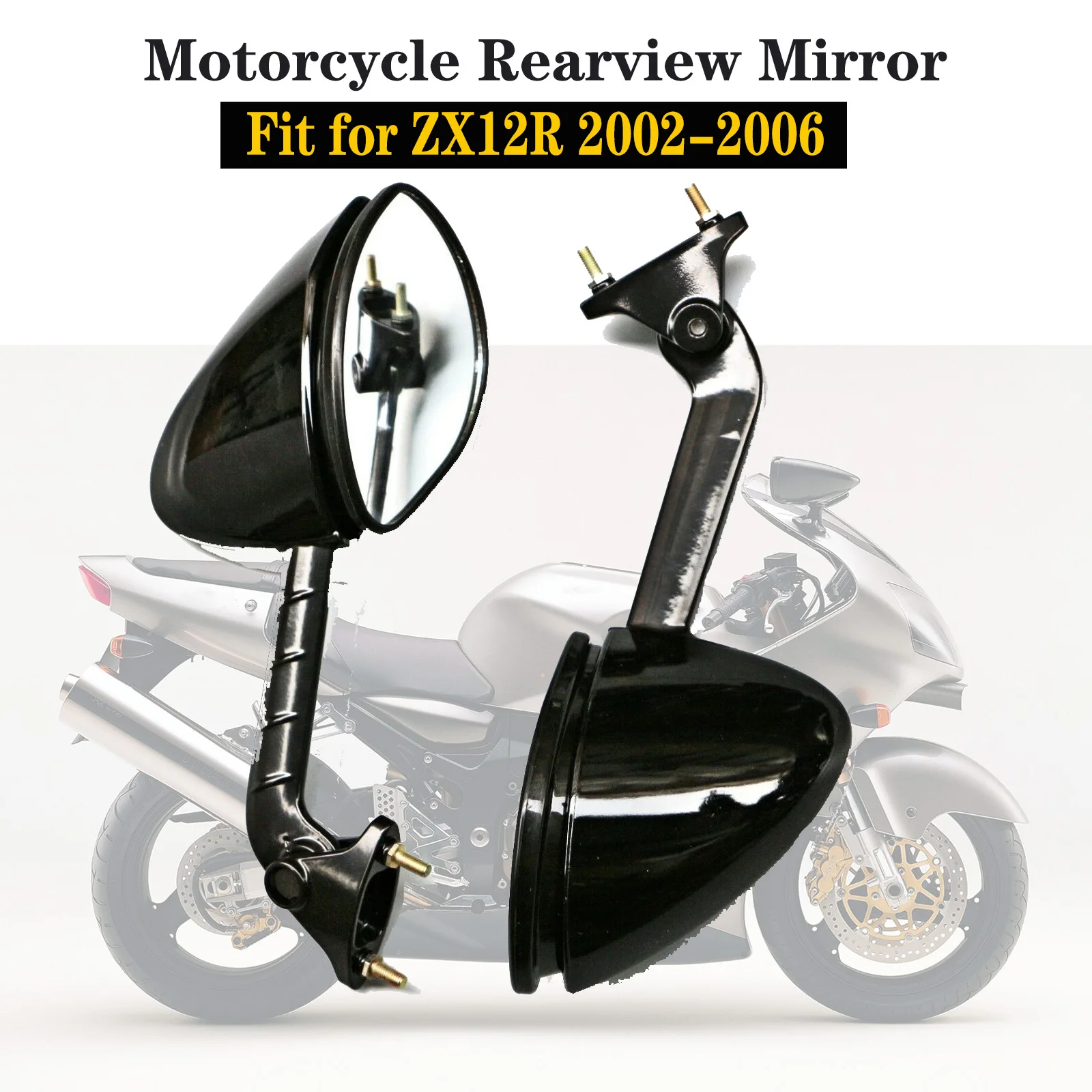 Motorcycle Rearview Mirror Fit For 2000 - 2006 Kawasaki Ninja ZX12R ZX-12R 2001 2002 2003 2004 2005 ZX 12R Side Mirrors