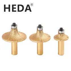 HEDA vacuum brazed diamond milling cutter for granite marble used to cut stone edge carving tools for drill bits