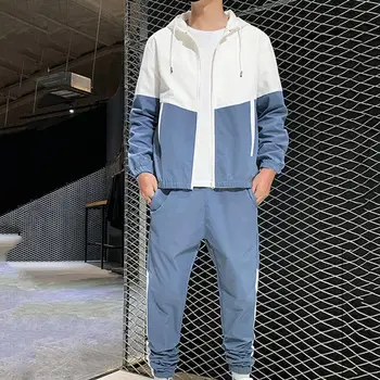 フード付きスウェットシャツとパンツのセット,2ピース,ロングスーツ,ジッパー付き,ピース/セットコレクション