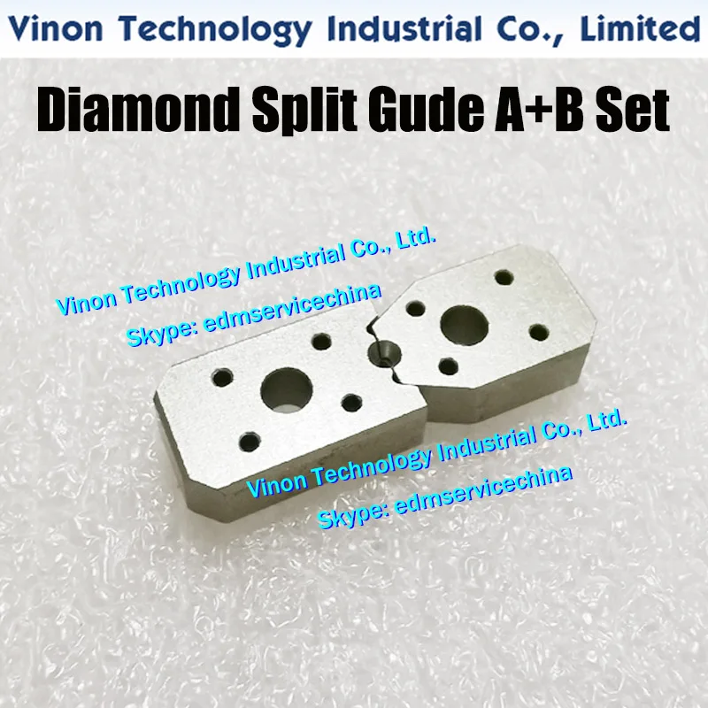 (1 Set) edm Diamond Split Guide A+B Set Ø0.205, Ø0.255,Ø0.305mm New style of wire guide set for S odick wire cut edm machines