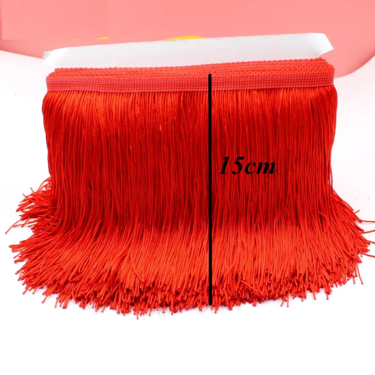 10 Meters Latin Fringe Tassel Double Banded Polyester Latin Dress Macrame 15CM