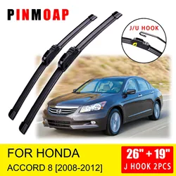 For Honda Accord 2008 2009 2010 2011 2012 Front Wiper Blades Brushes Cutter Accessories   U J Hook