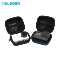 TELESIN Waterproof Small Storage Case Mini Camera Bag Protector Bag for GoPro Hero 8 7 6 5 Osmo Action Xiaomi Yi 4K for SJCAM