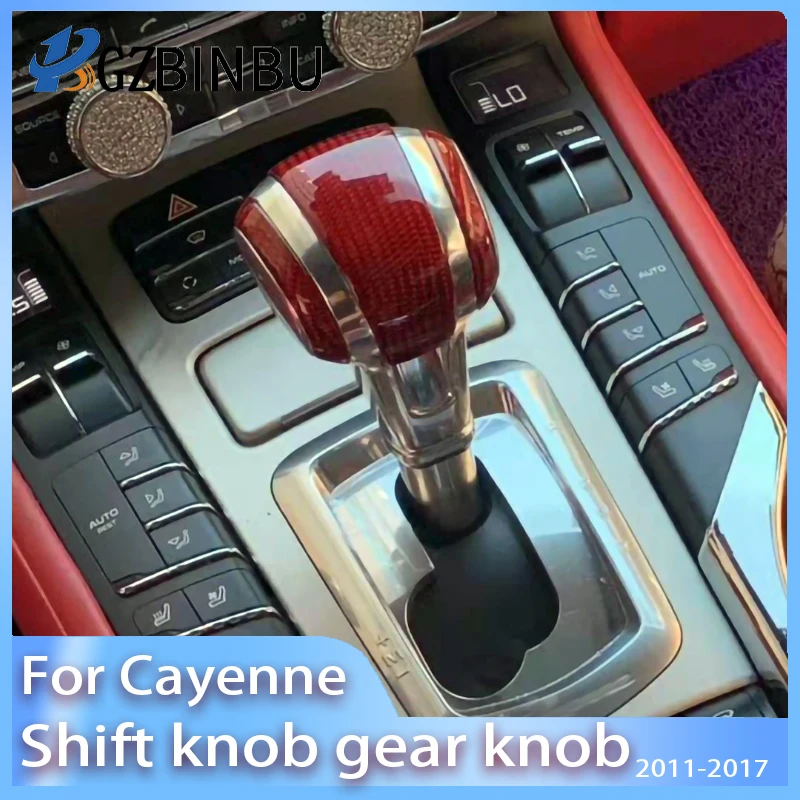 

For Porsche cayenne Gear head 11-17 cayenne The plane gear A knob Gearbox head Gear head Upgrade the gearshift Carbon fiber