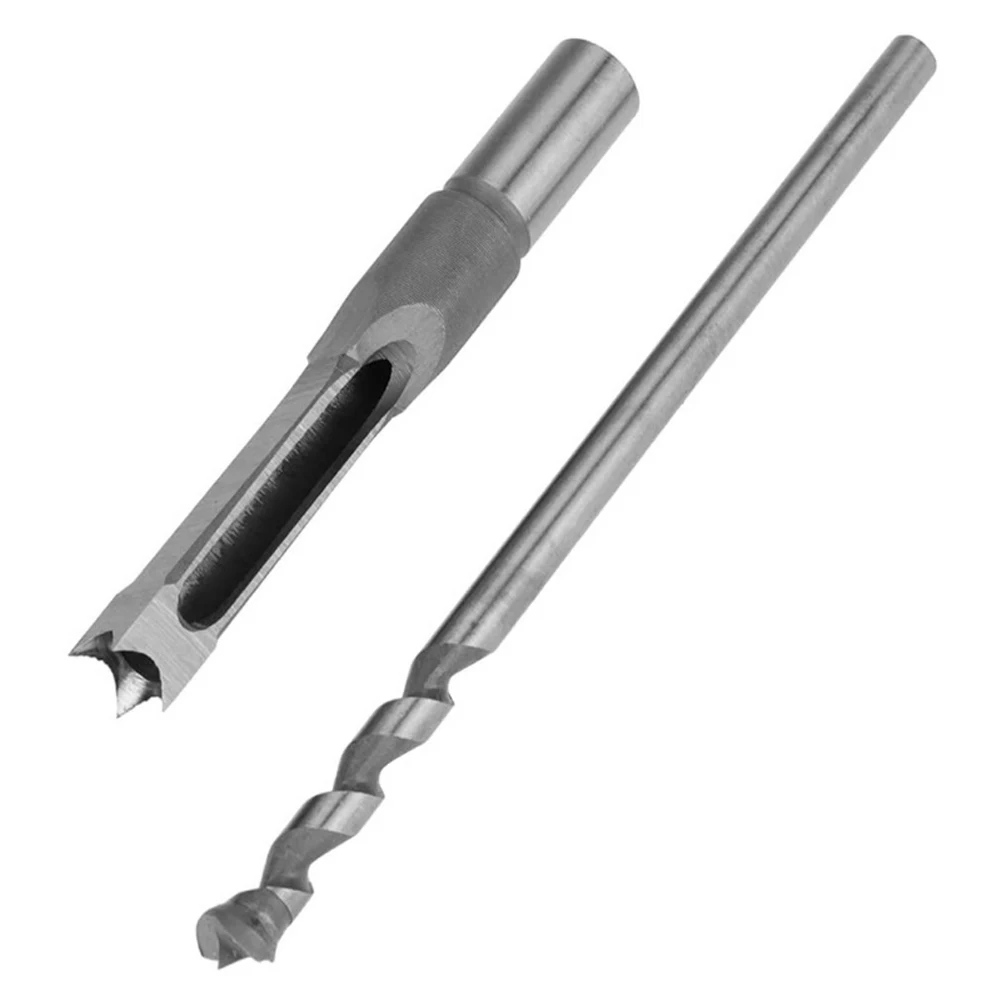 HSS Twist Drill Bits Woodworking Drill Tools Kit Set Square Auger Mortising Chisel Drill Set Square Hole Extended Saw 6.4mm~16mm