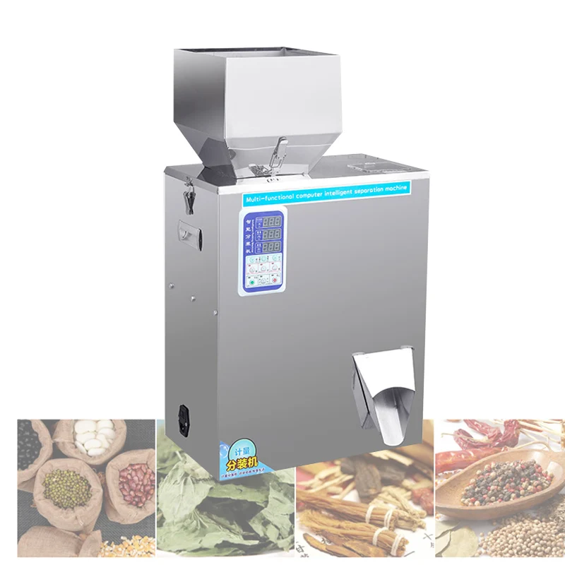 

Fully Automatic Granule Powder Medicine Multi Function Tea Packaging Machine Filling Machine Chinese Grain Cereal Desktop 999 G