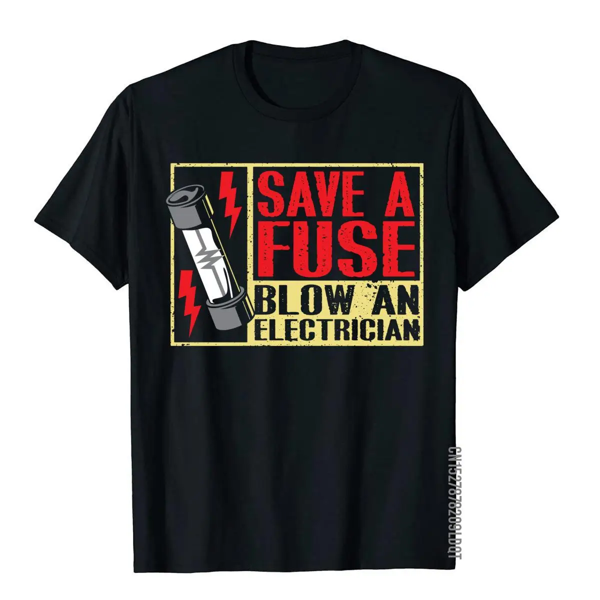 Funny Save A Fuse Blow An Electrician On Sale Men T Shirt Cotton Tops & Tees England Style