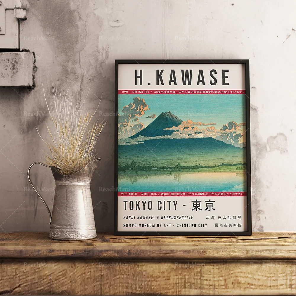 Kawase Yusui Japan Ausstellungsdruck, Vintage japanisches Kunstreiseposter, Wandkunst-Wohnkultur